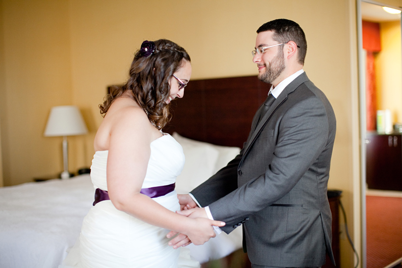 bride and groom first look - providence wedding