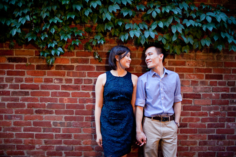 beacon hill red brick engagement