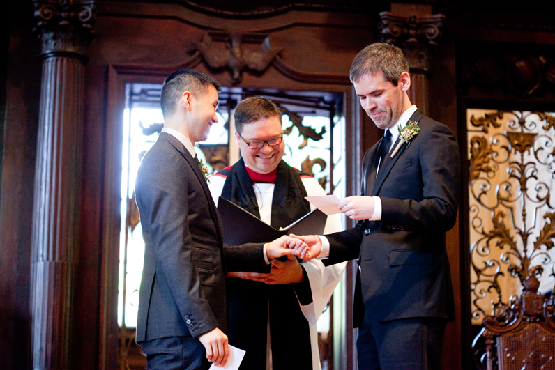 ring exchange - harvard wedding ceremony