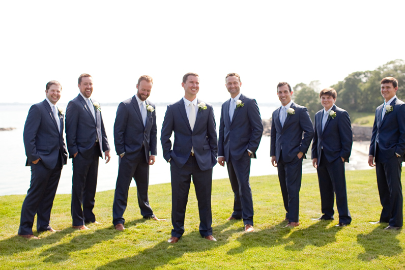 groom and groomsmen - new england wedding
