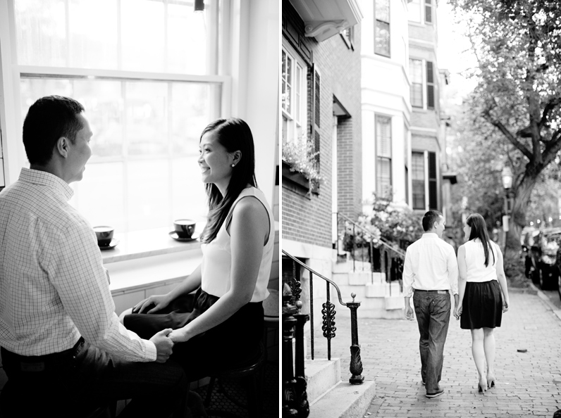 tatte bakery engagement session in beacon hill