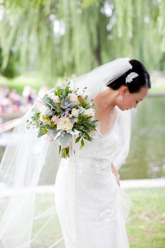ethereal bride at the boston public garden