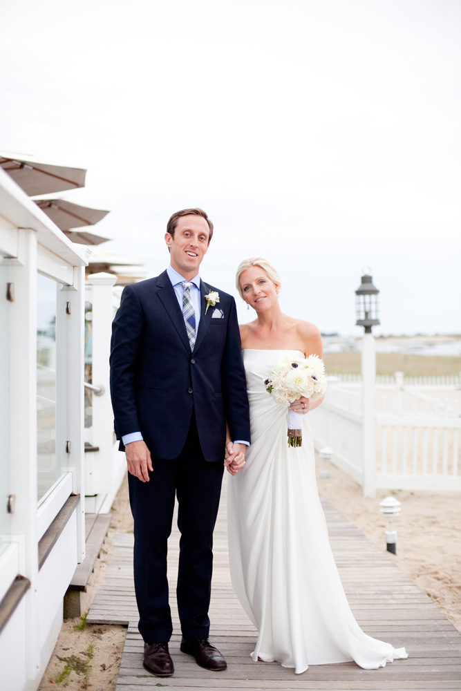 coastal seaside bride and groom