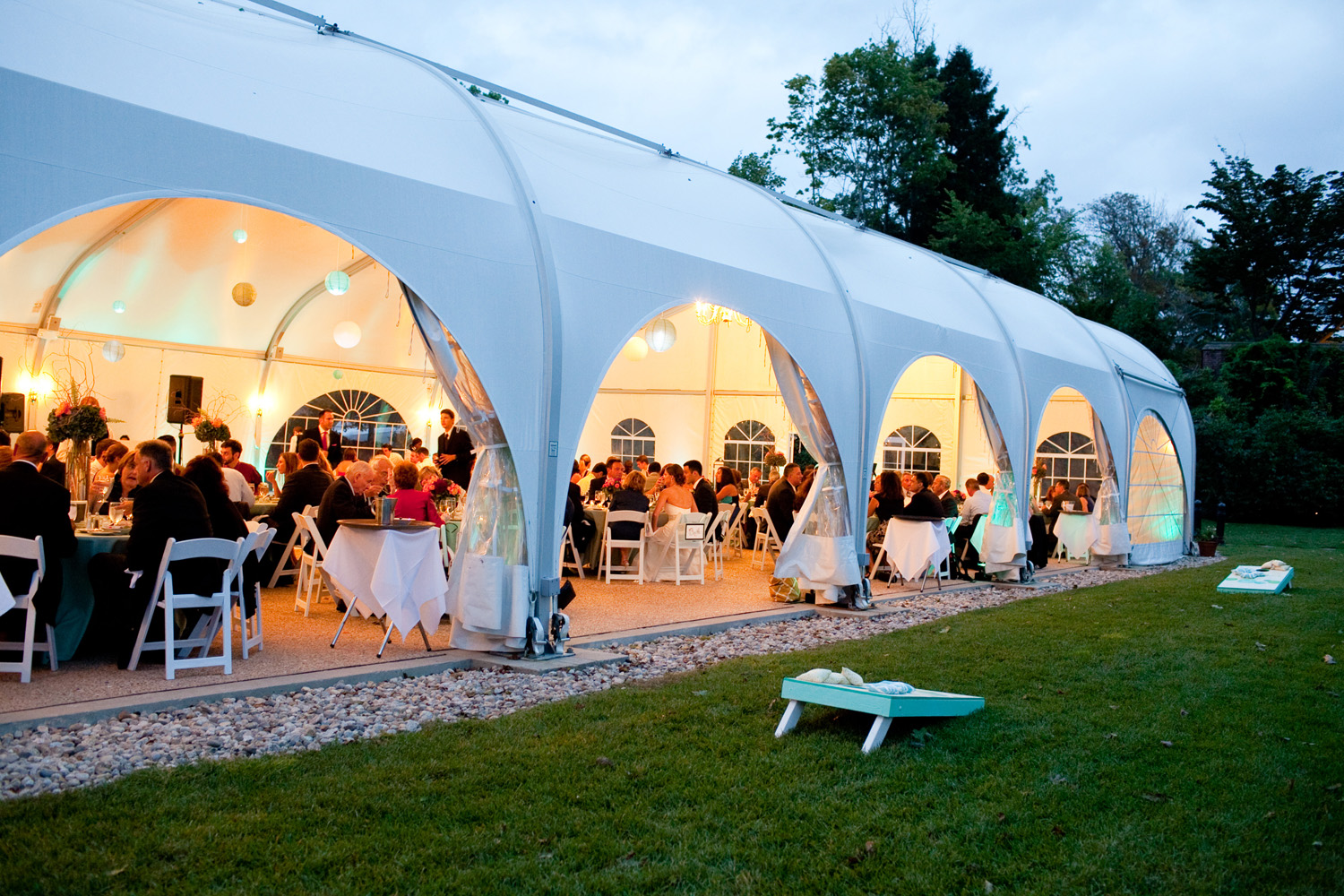 outdoor tented wedding in new england